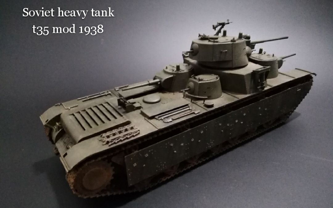 【模型制作】hobbyboss 1/35 t35重型坦克 1938年型