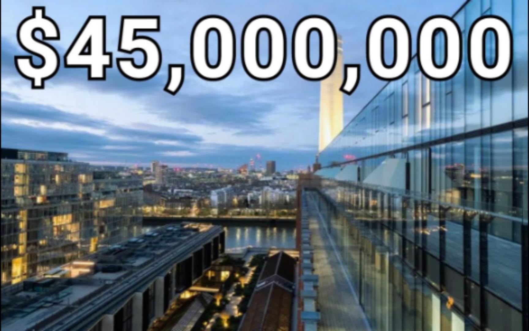 【Luxe List】参观伦敦市中心价值4500万美元的豪华顶层公寓