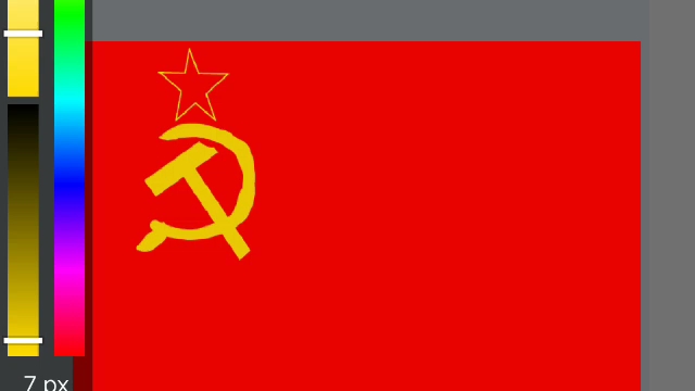 手绘苏联国旗斯大林时期