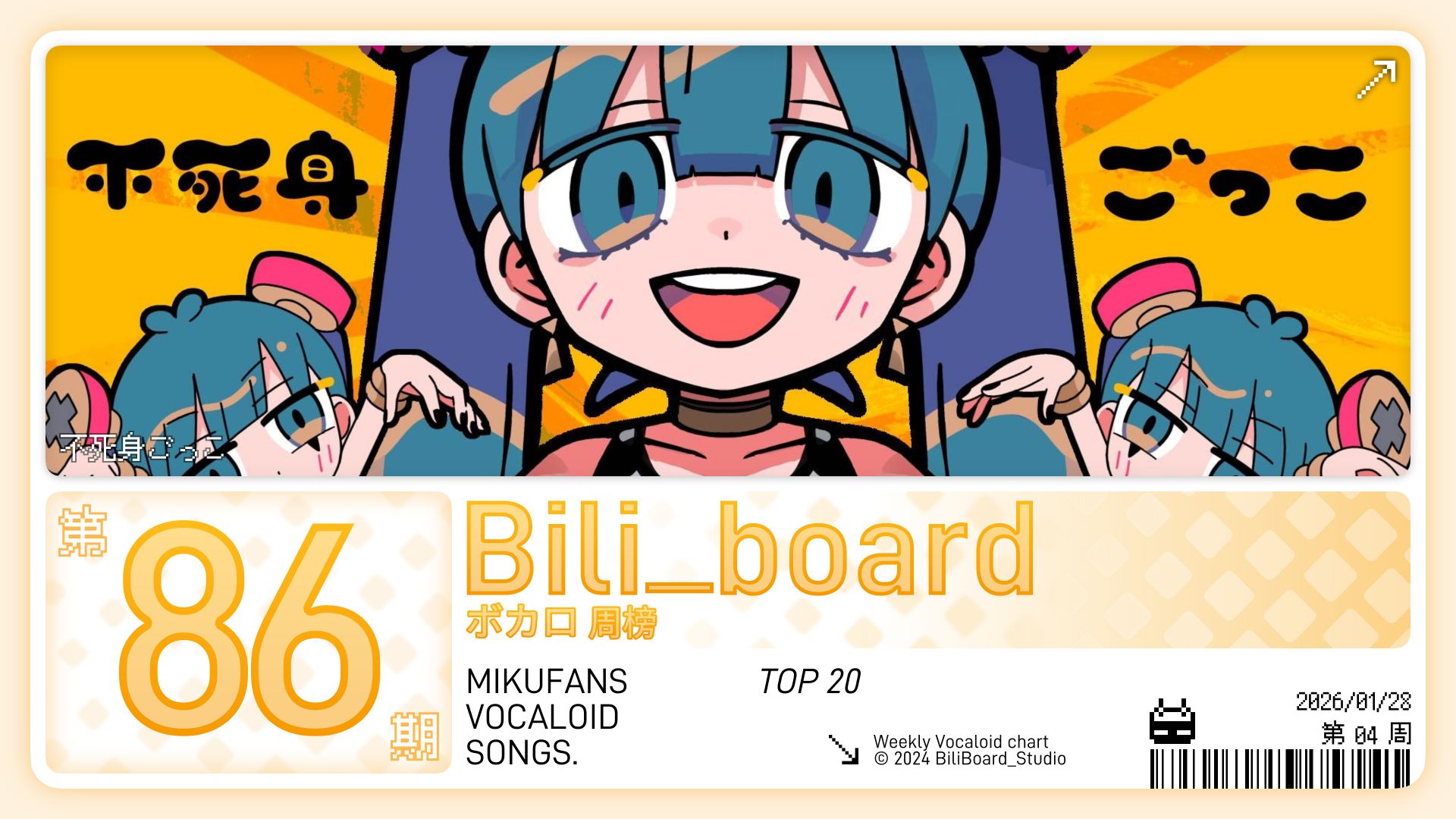 Bili_Board术力口周榜第86期2026年1月28日第4周