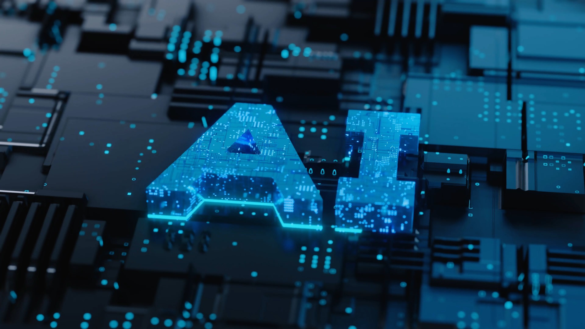 【免版权素材第58期】人工智能AI机器人手触摸大数据视频素材