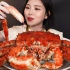 【韩国吃播Boki】中文字幕 | 一人食4.5kg大帝王蟹拌饭超级美味享受！