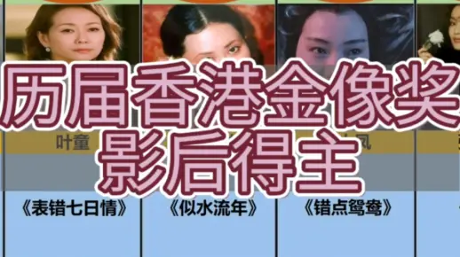 历届香港电影金像奖影后得主！(1982～2001)