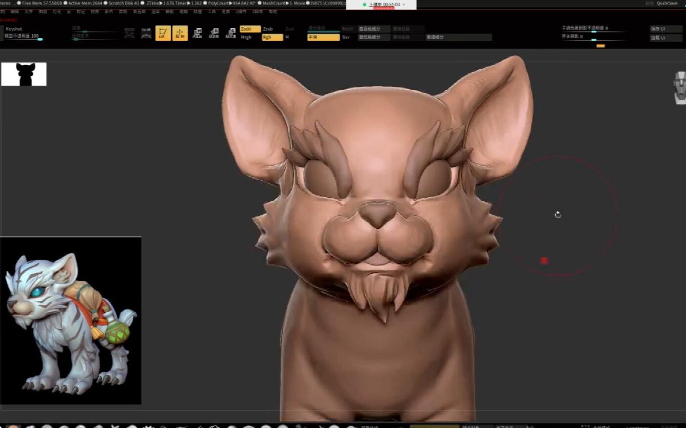 动物手办zbrush雕刻