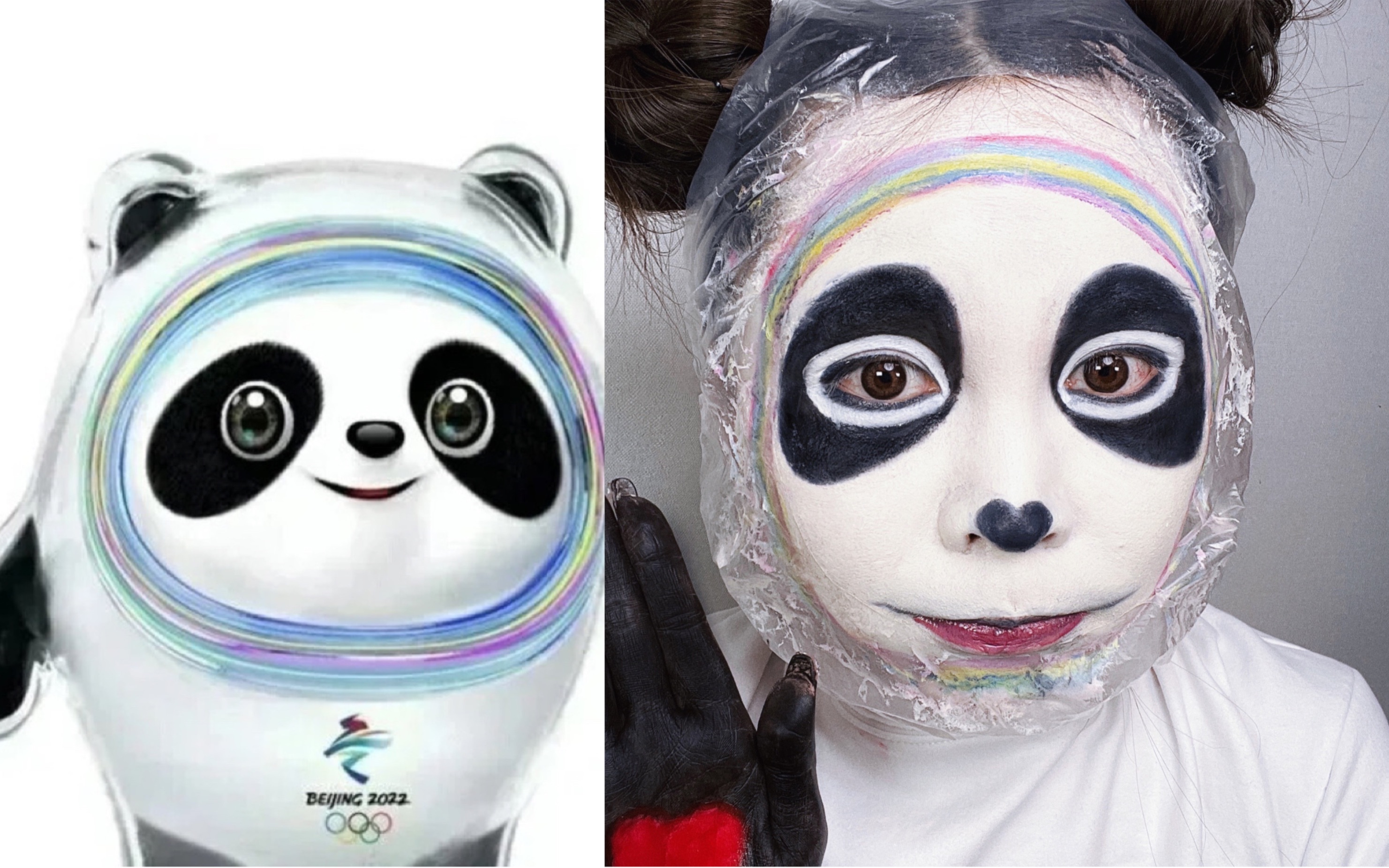 教你如何拥有一只冰墩墩胖墩墩赶个末班车冰墩墩仿妆来啦教你如何拥有