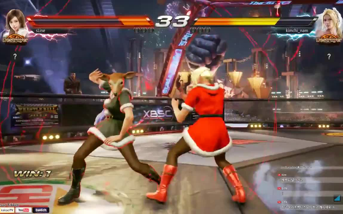 tekken 7 - sline (asuka) vs onlypractice (nina) 风间飞鸟vs妮娜