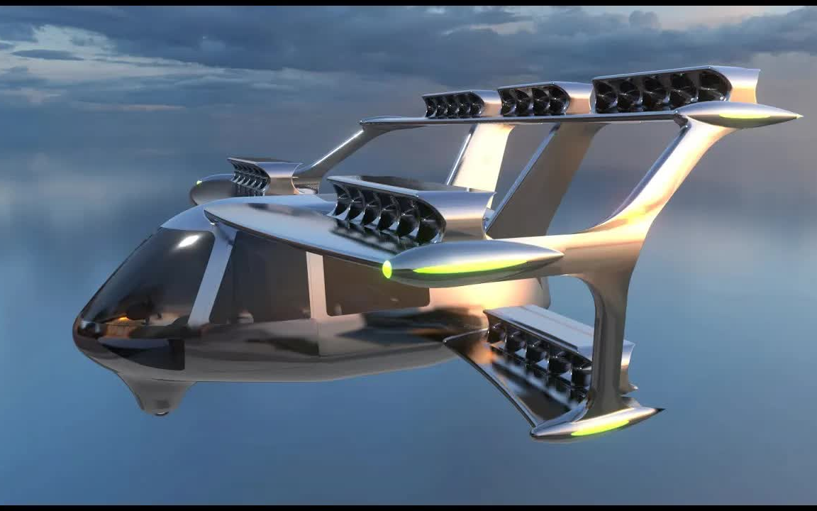 Nazzeni 概念 eVTOL，5座，36个电动涵道风扇倾转推进，最大航程 350 公里，最长续航 70 分钟，最大起飞重量 1400 公斤