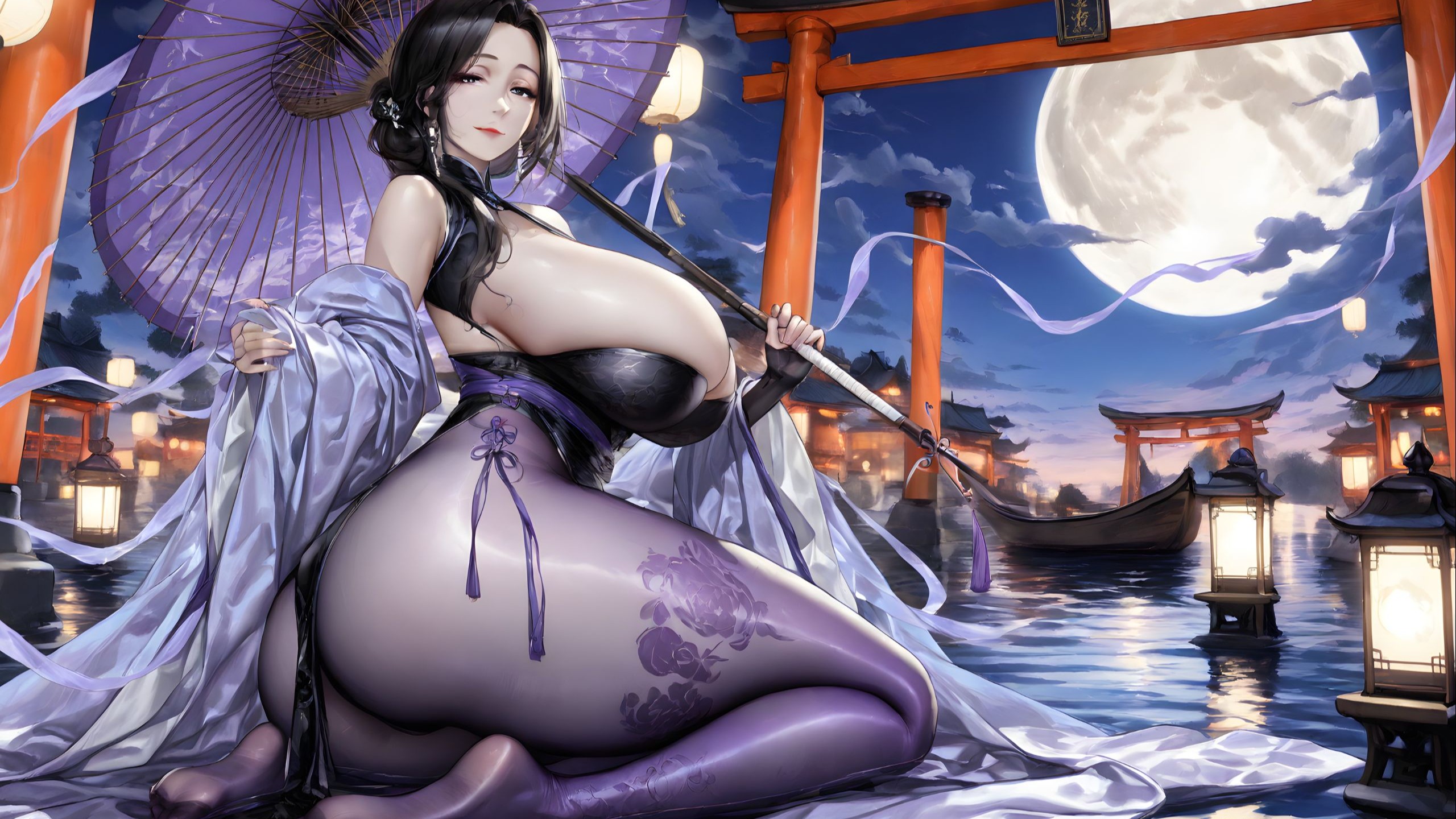 “徒儿，来陪为师一同赏月❤”