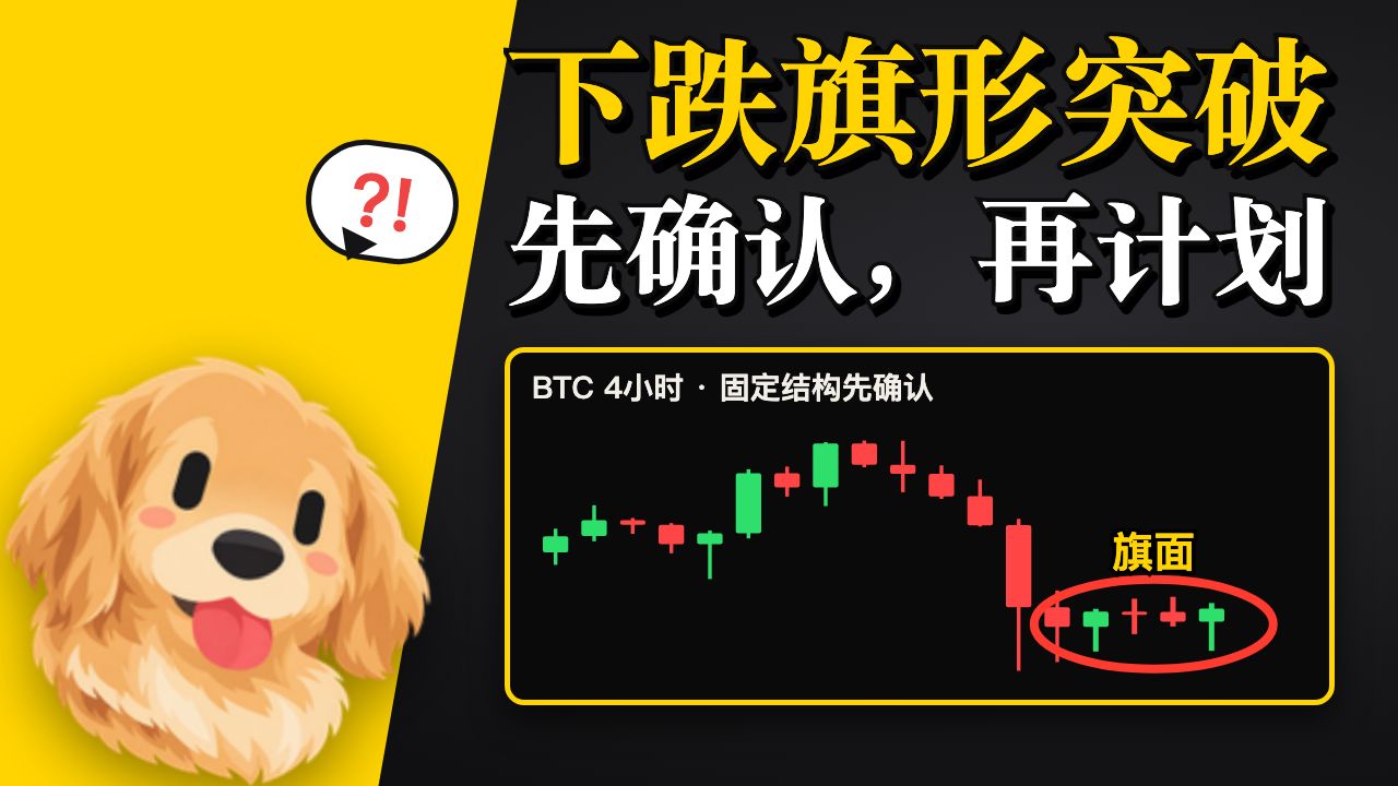 入场教学第29期｜下跌旗形突破 先确认，再计划