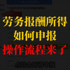 劳务报酬代扣代缴个税怎么申报?请看这里