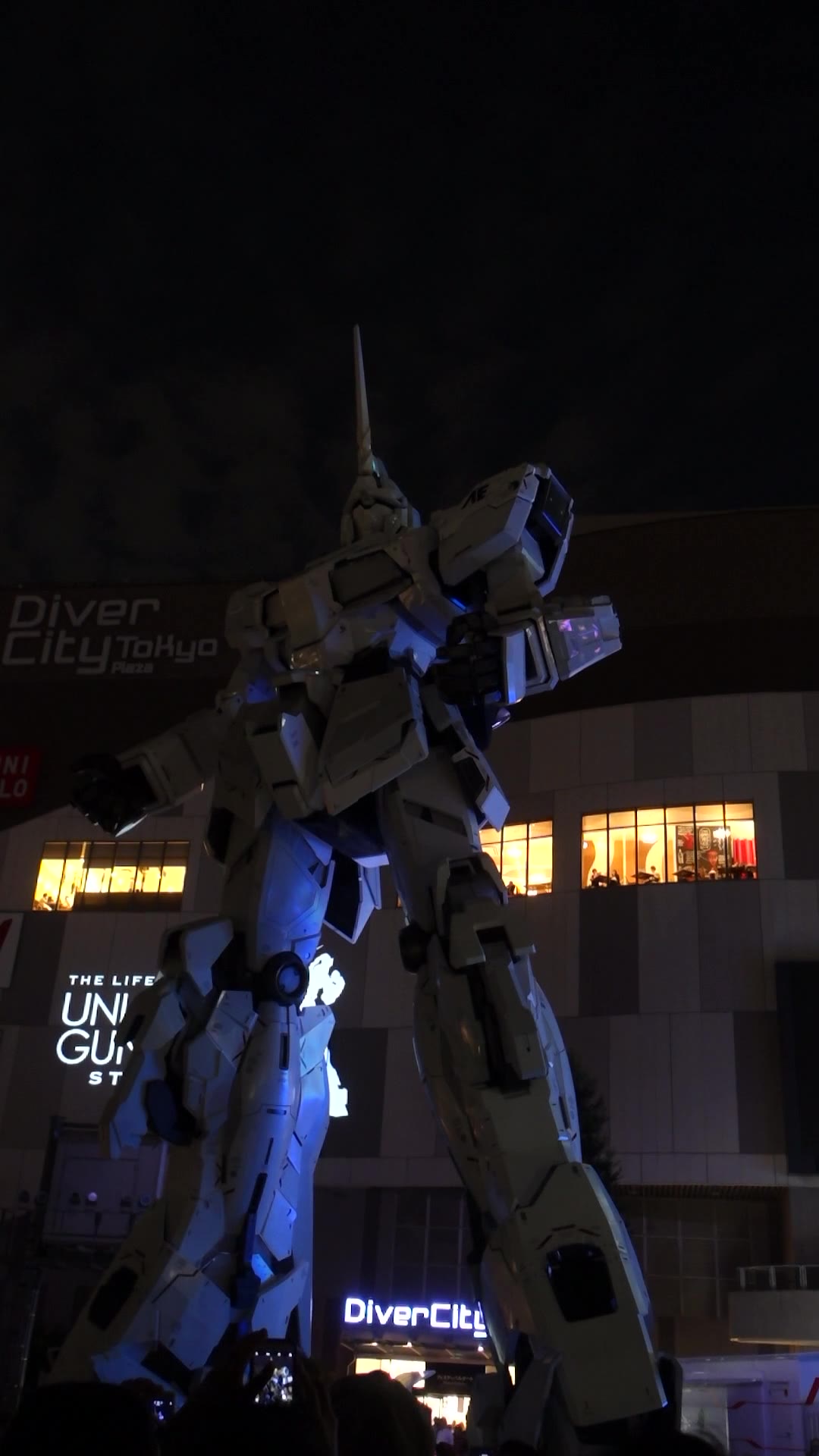 2017/10/5 gundam 独角兽 日本东京台场 灯光变形秀