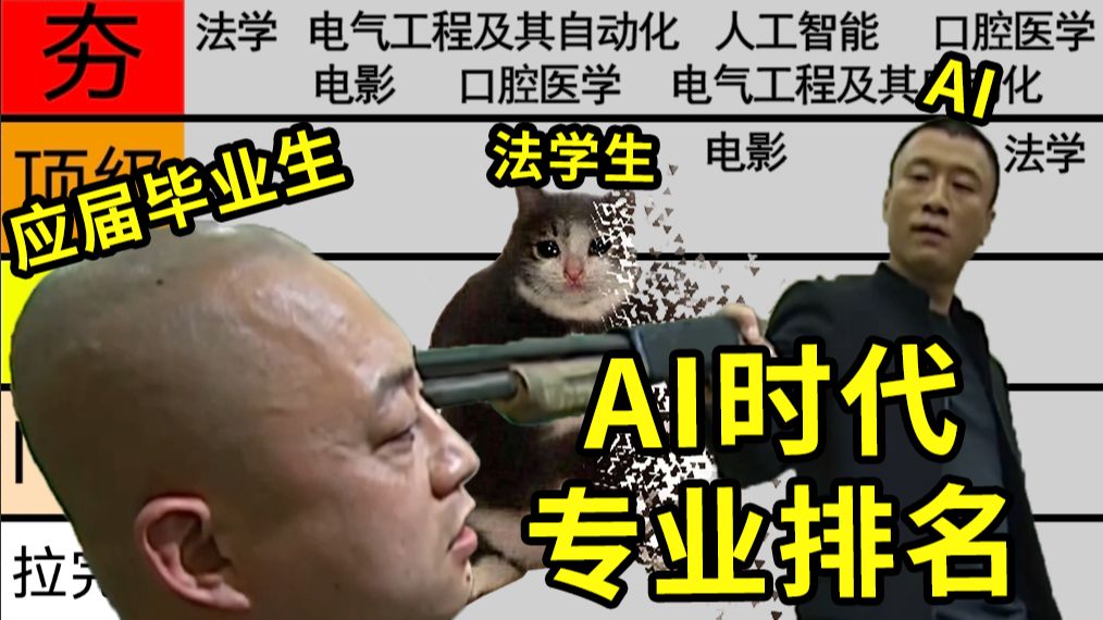 Ai正在消灭多少专业？后Ai时代专业排名从夯到拉（二）