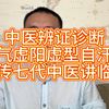 中医辨证诊断气虚阳虚型自汗，祖传七代中医讲临床