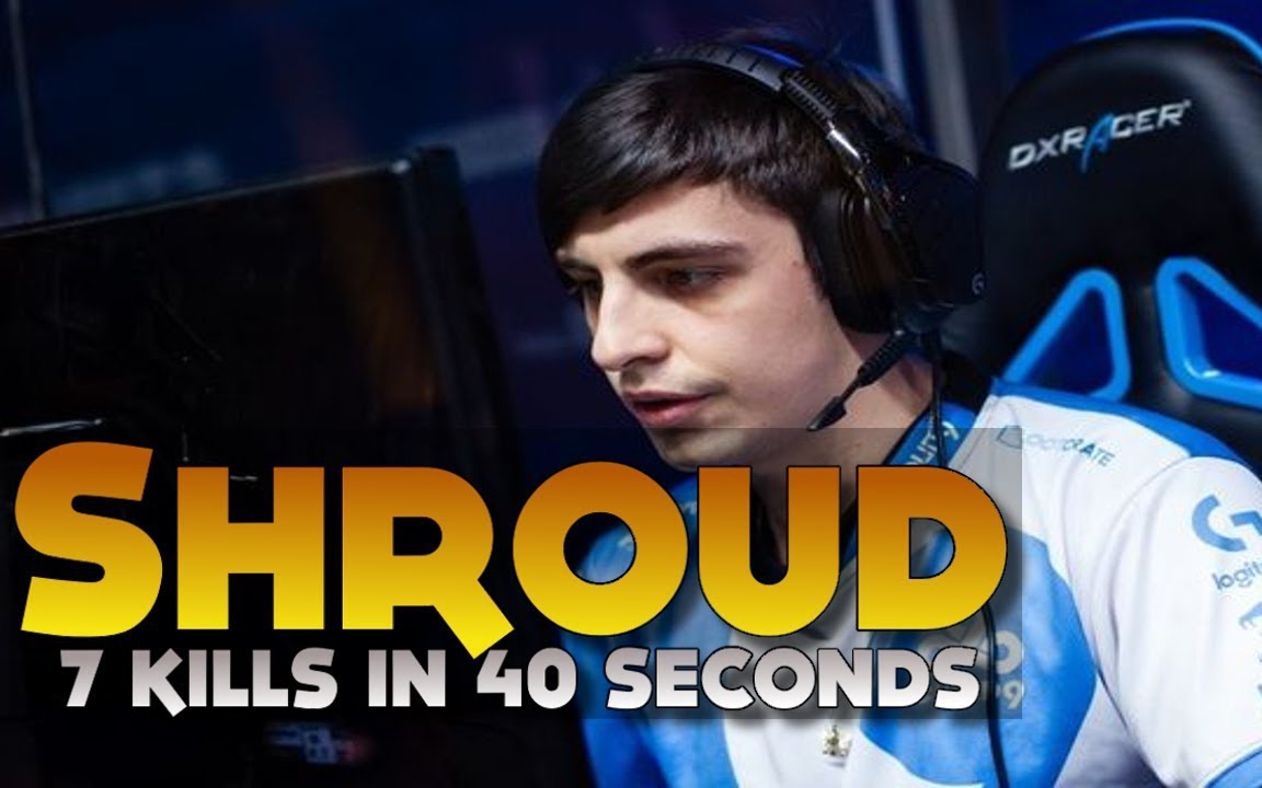 【大逃杀高能集锦】shroud40秒七杀 pubg直播高能集锦