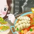 下雨天一人食吃播动画，用剩饭剩菜做了一顿好吃的饺子汤、海鲜葱饼!