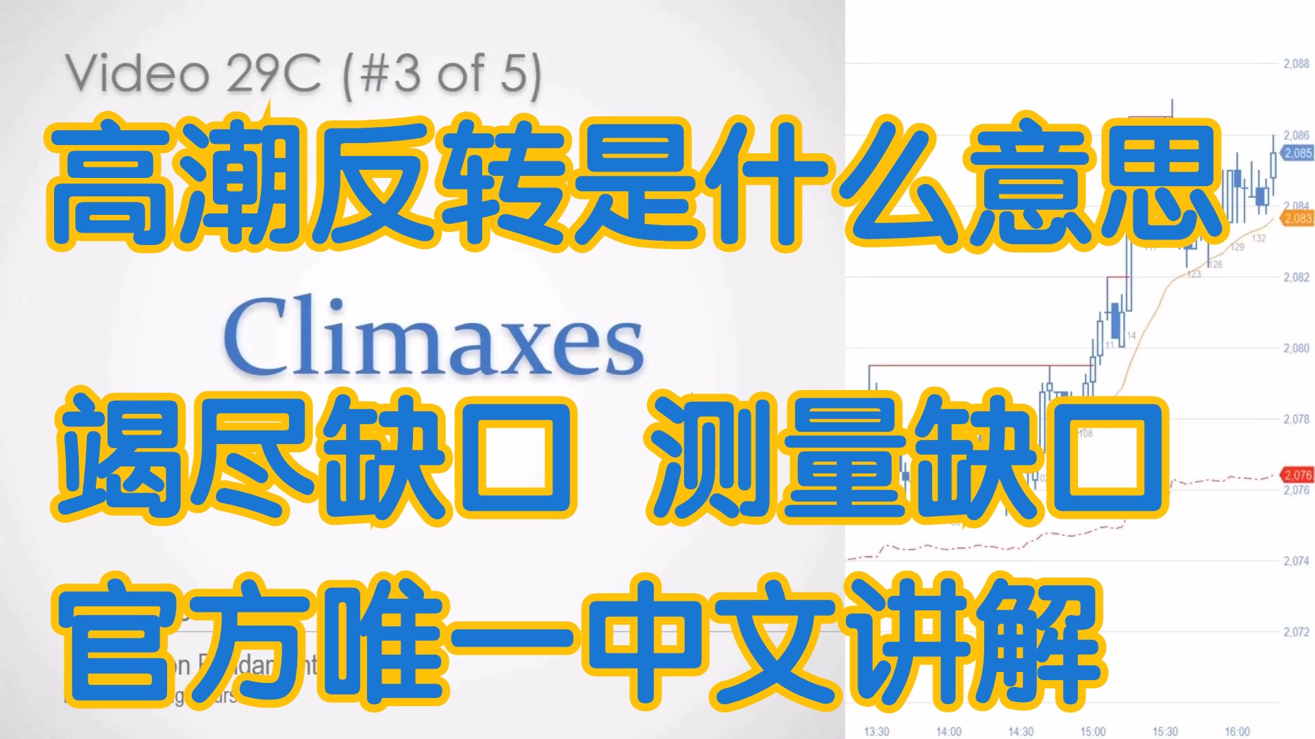 价格行为学 - 29C高潮Climaxes 高潮反转 竭尽型缺口 测量型缺口 - 官方中文配音 AL Brooks阿尔布鲁克斯 ACE COOPER木南