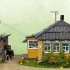 【场景模型——如何制作纸板乡村房屋（DIY）的视频教程，适用于春季】【中文】【DIY hobby】