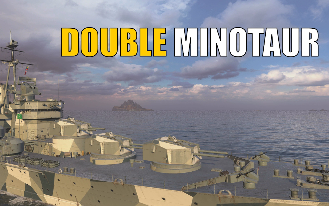 wows 战舰世界 米诺陶斯 录像两场 29万 24万