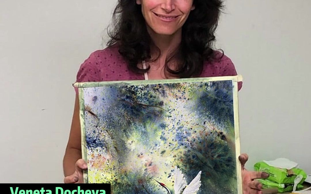 伊賀勇高・油彩画・「ラスベガスの日本女」