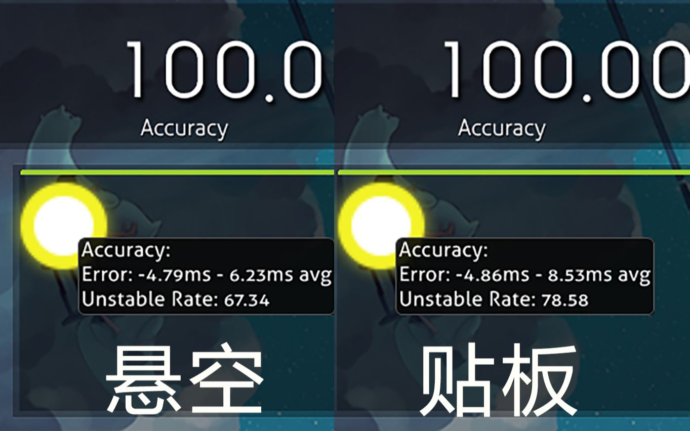 [osu!] 贴板 VS 悬空哔哩哔哩bilibili