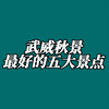 武威秋景最好的五大景点！1、石门沟。2、祁连山冰沟河。3、三峡国家森林公园。4、石羊河国家湿地公园。5、大红沟