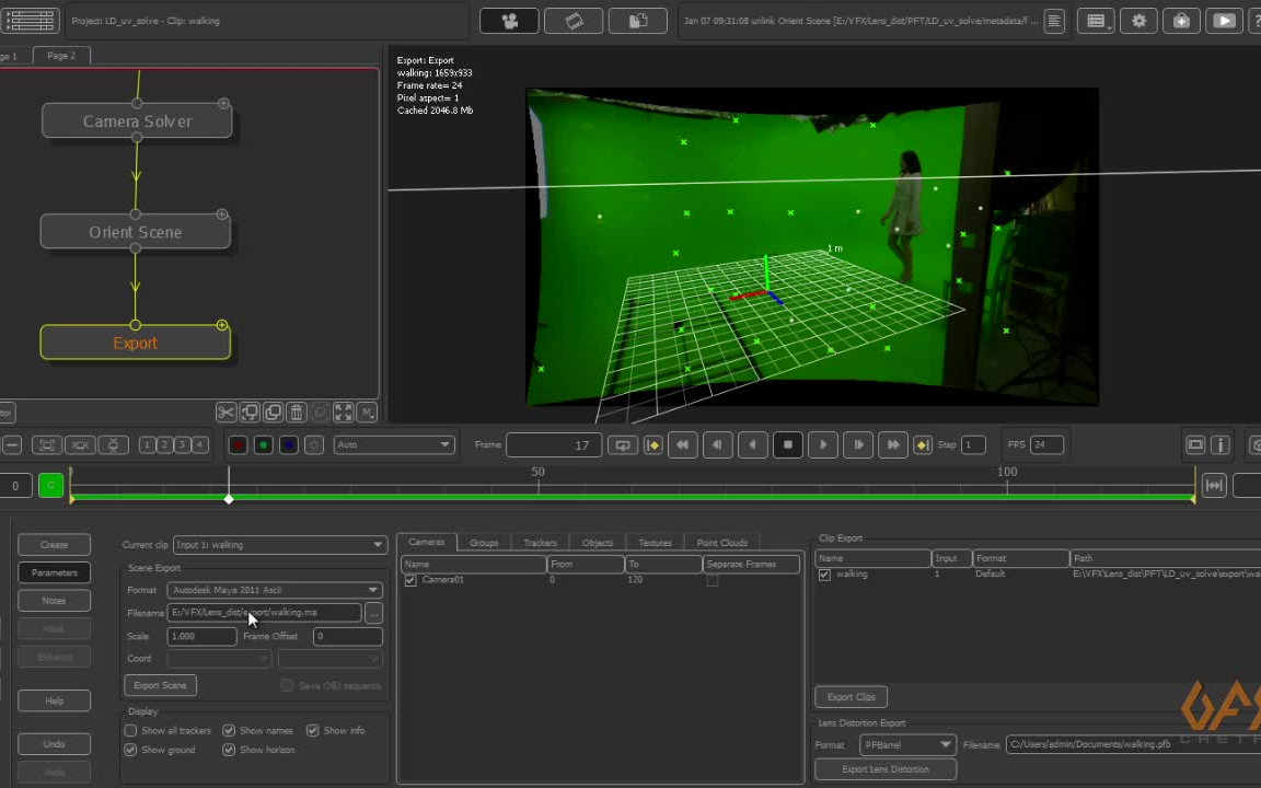 绿幕抠像跟踪合成特效流程 vfx workflow   lens distortion shot