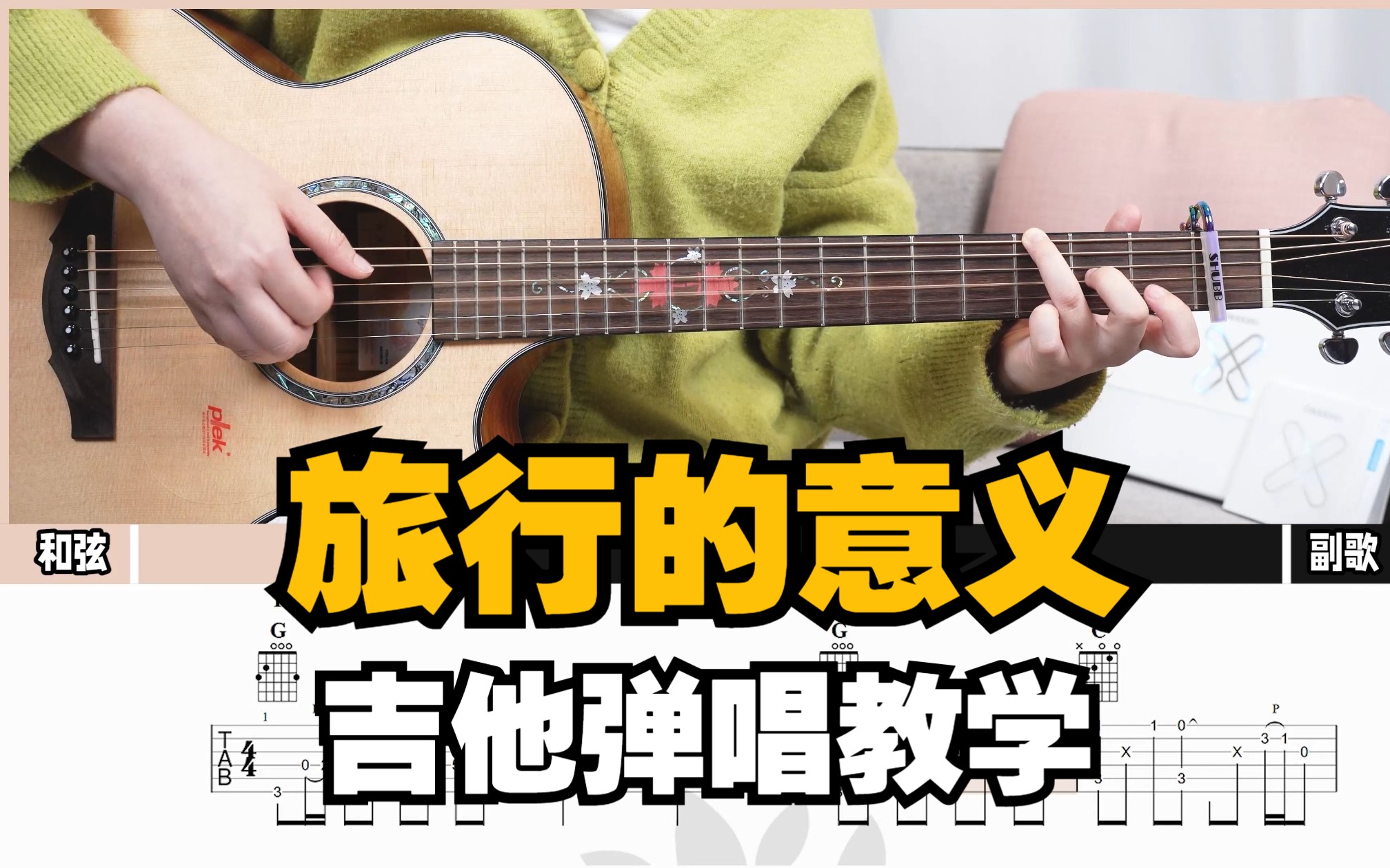 【吉他教学】初学入门必弹！《旅行的意义》陈绮贞Cover-吉他弹唱教学教程-大树音乐屋