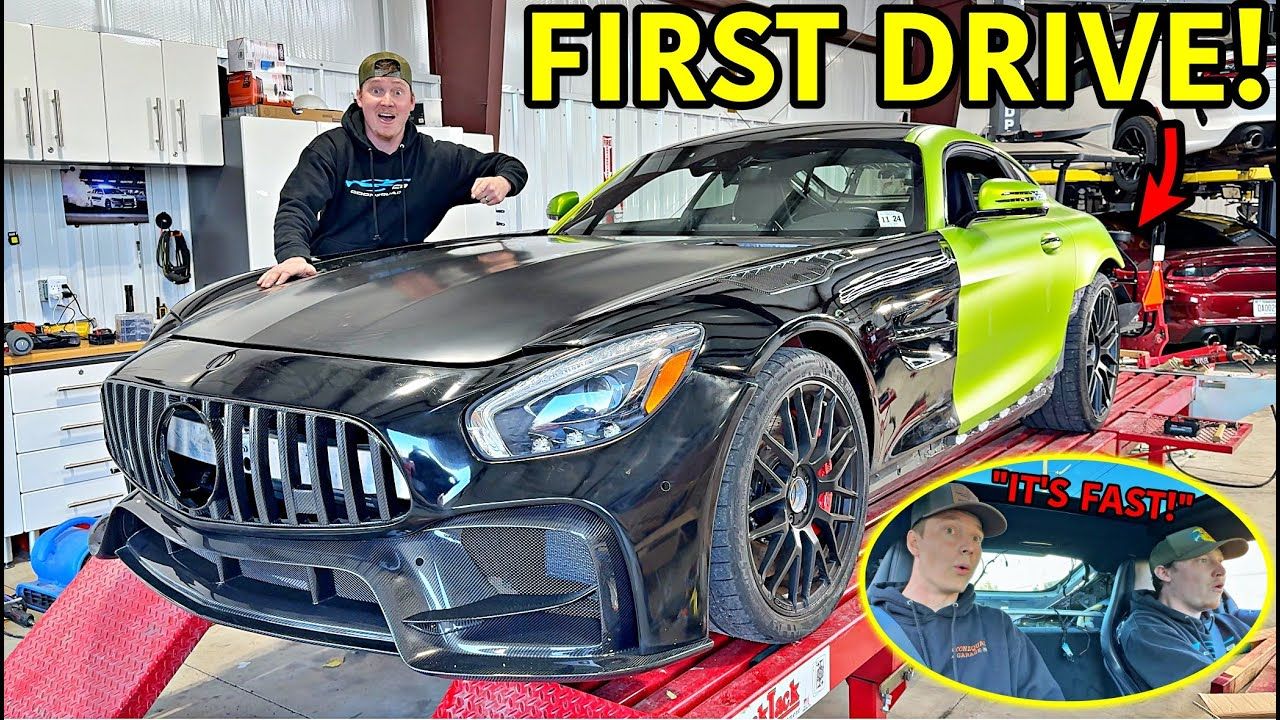 【GOONZQUAD】Rebuilding A Wrecked Mercedes AMG GTS....First Test Drive!!!