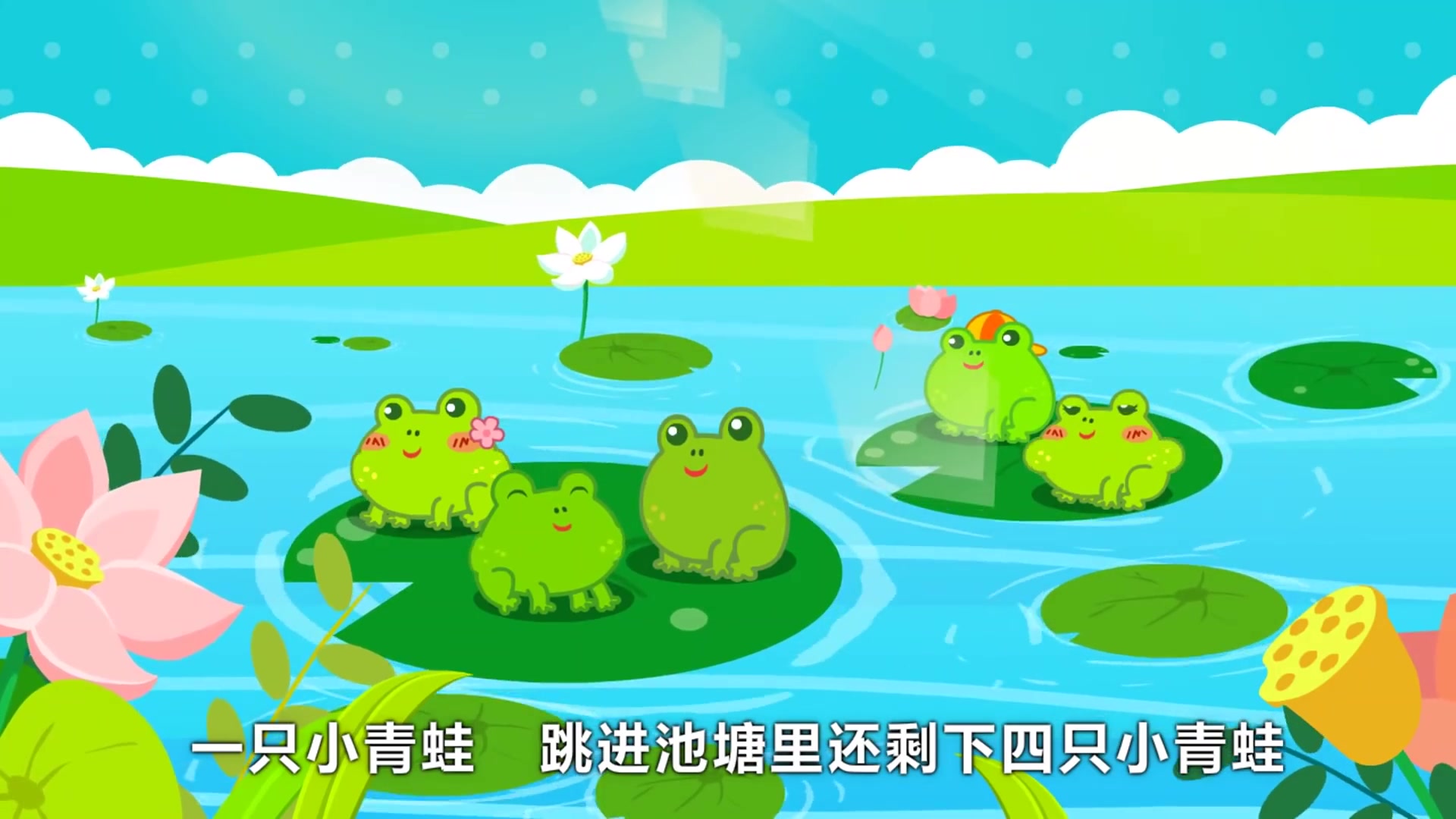 贝瓦儿歌《五只小青蛙》