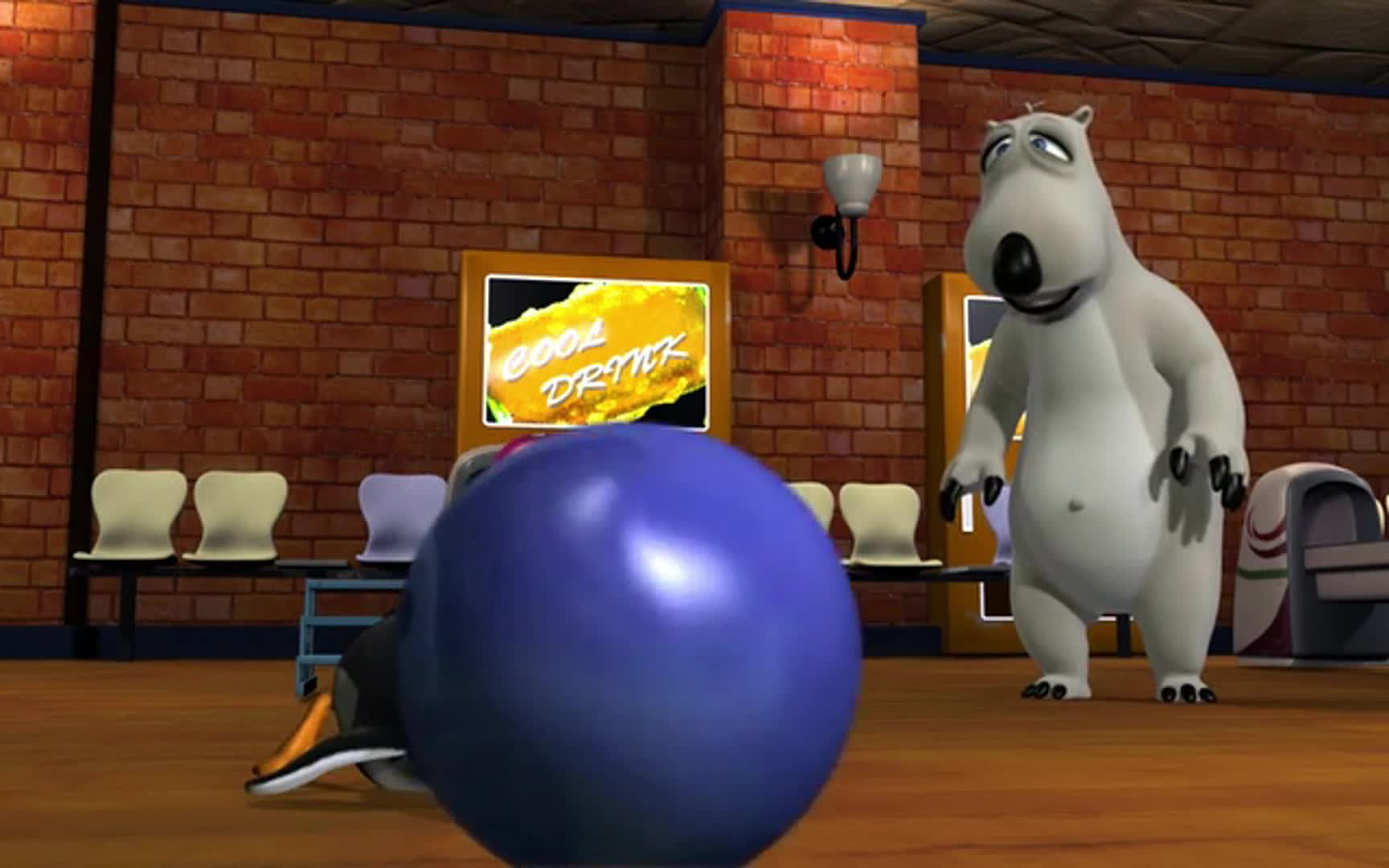 【倒霉熊】荡秋千/看电视/保龄球/回转门