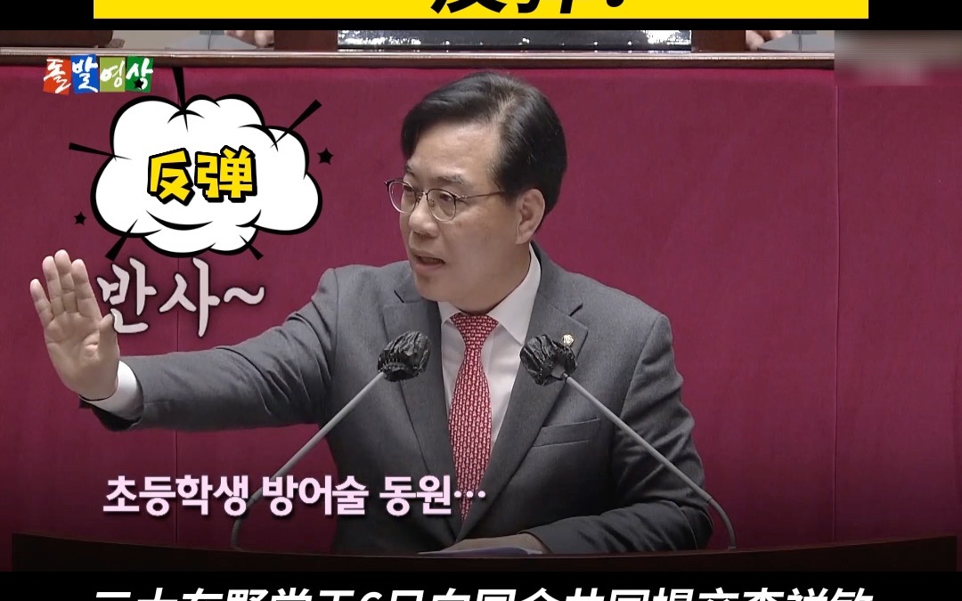 韩国国会惊现小学生吵架招式——反弹！