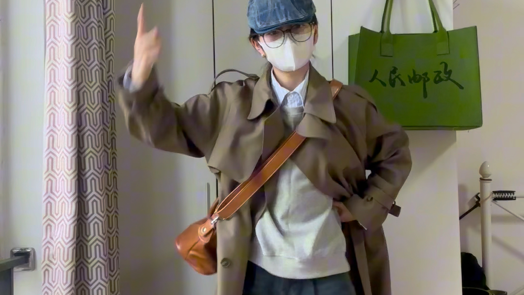 秋冬风衣搭配前进帽～wow