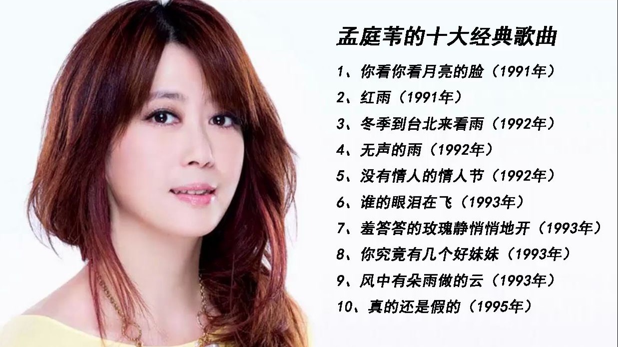 孟庭苇的十大经典歌曲（高音质）