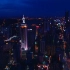2000年在雨中拍摄深圳的夜景，繁华城市，灯光璀璨