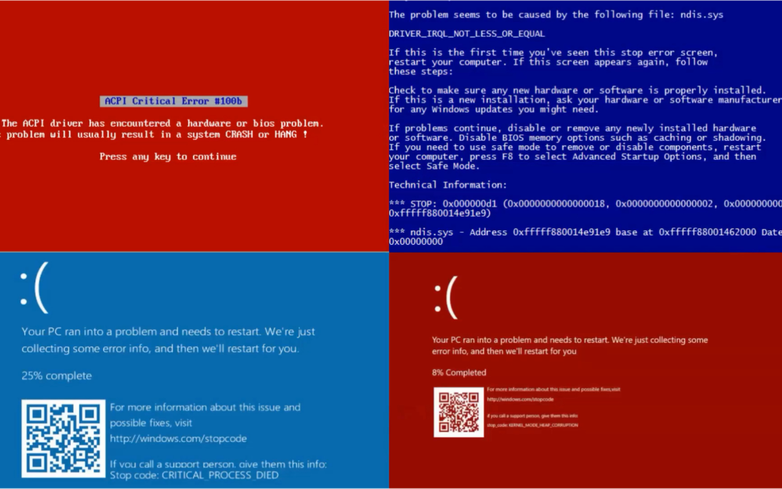 Windows Red Error_哔哩哔哩_bilibili