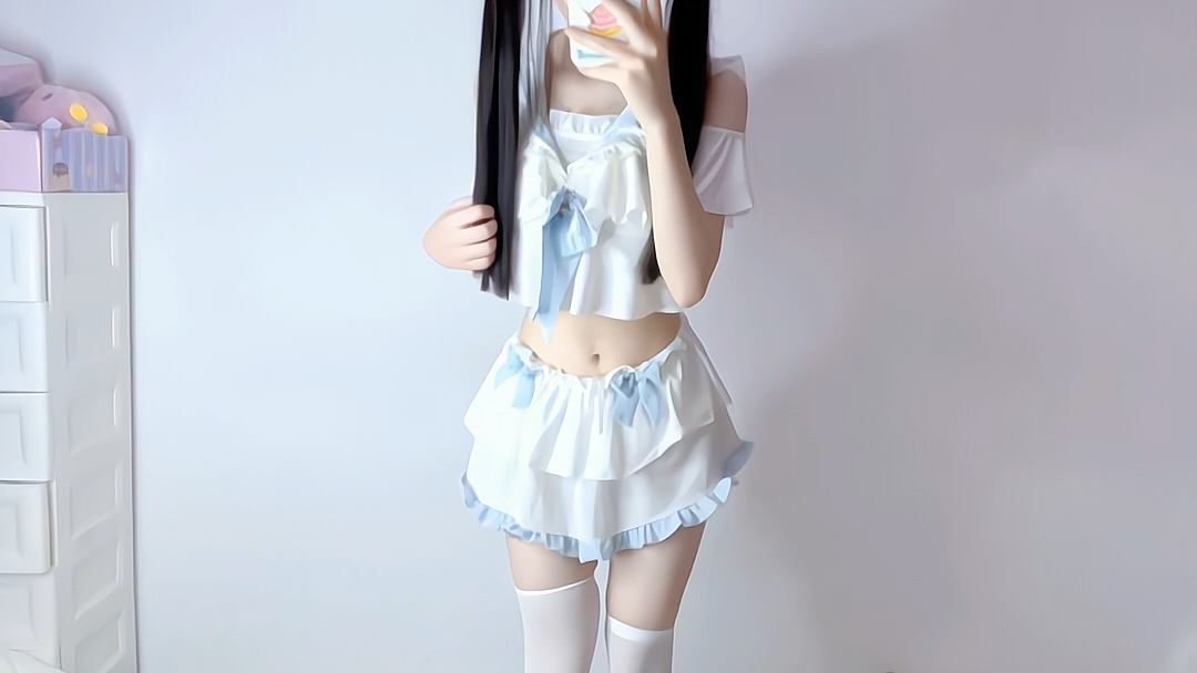 white silk swimsuit