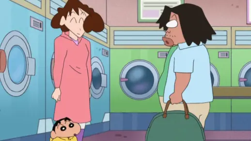 【蜡笔小新】妈妈和自助洗衣店 | 我猜你没有看过这集 | 谁能拒绝在吃饭的时候看一集蜡笔小新呢【日语/中字】