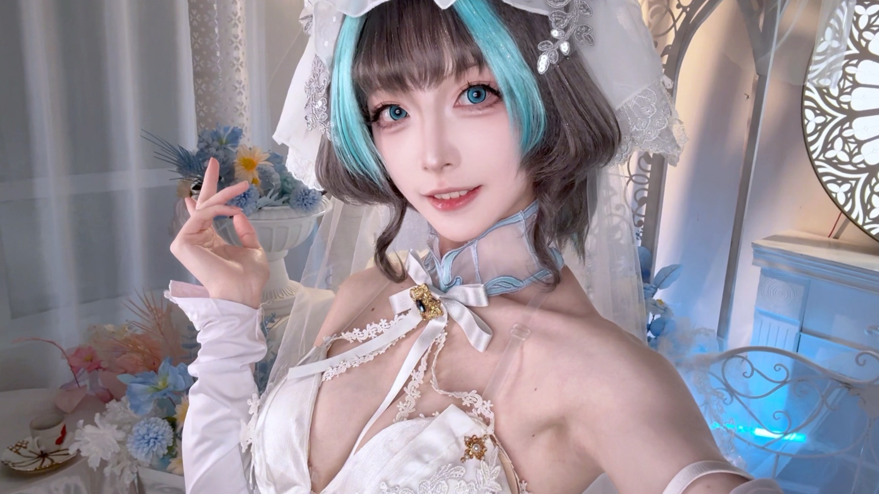 【鸠log】女大coser柴郡花嫁写真拍摄