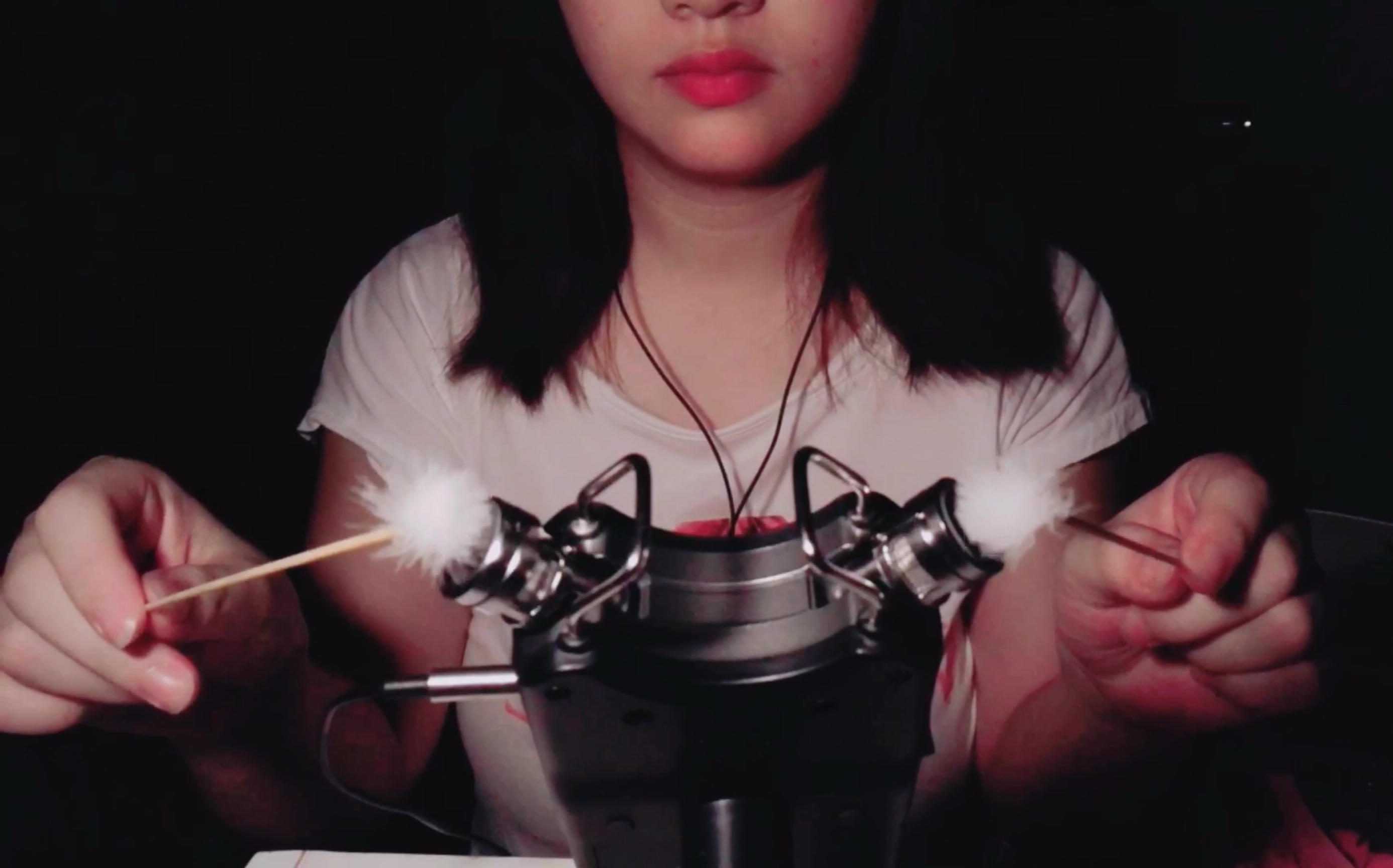 tracyasmr高音质助眠采耳太空沙手部动作刷子敲击