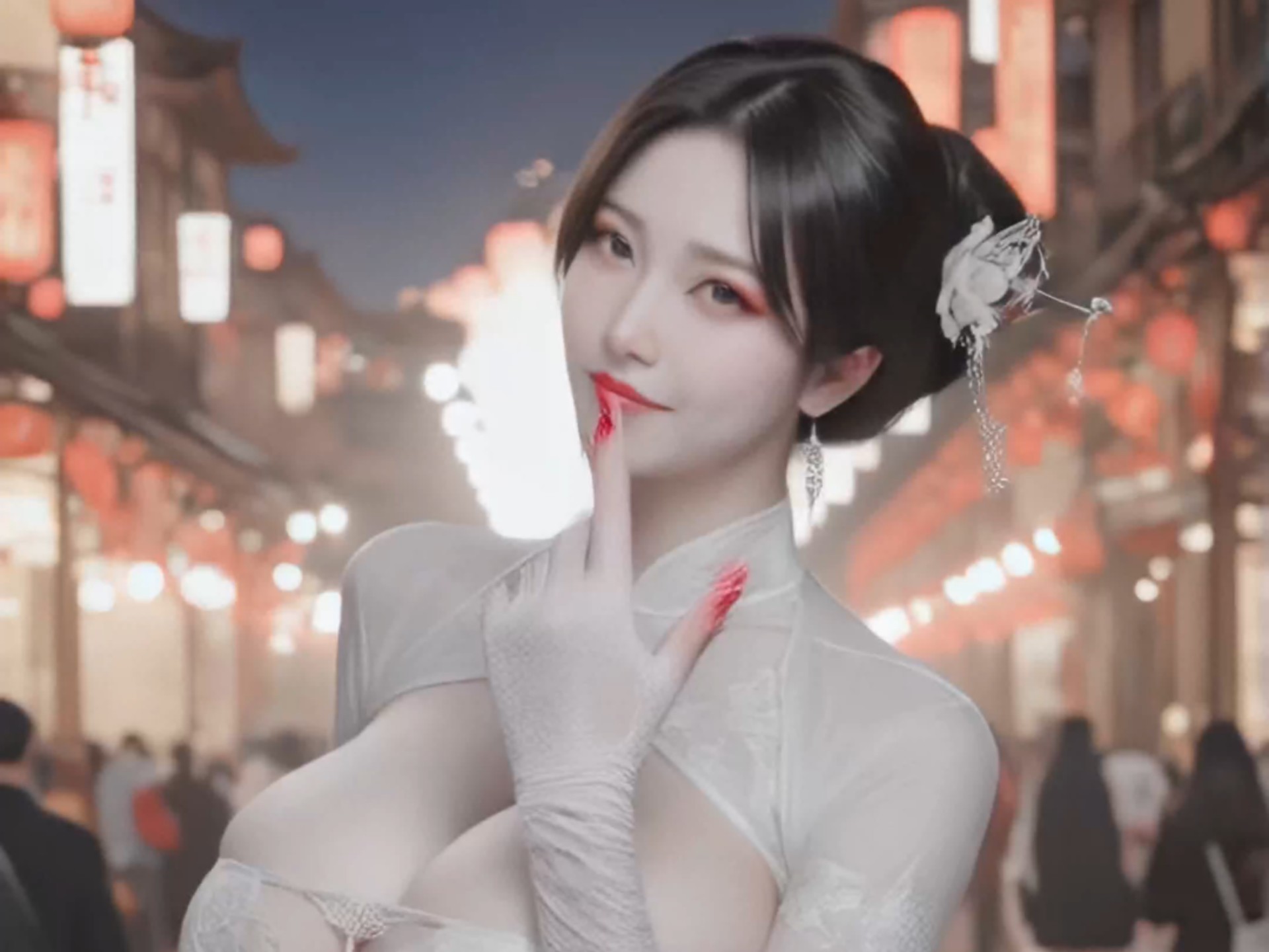 黑发师妹牛仔裤，依赖摇