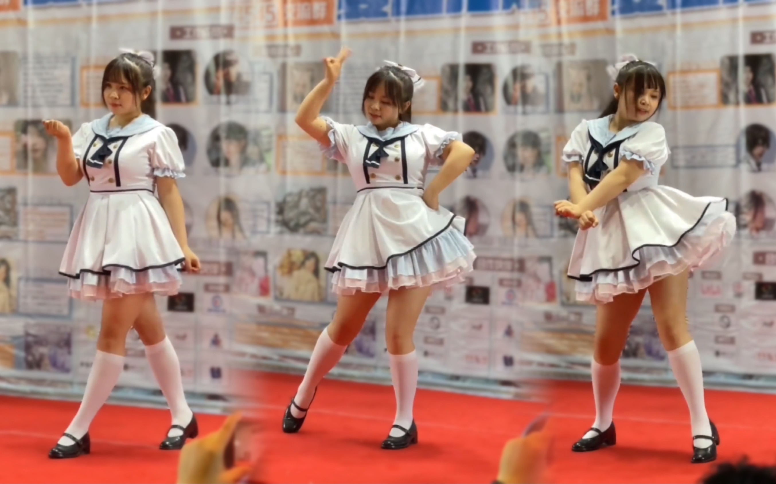 A cool and cute otaku dance at the Comic-Con! Marine Bloomin\' high ponytail flying! "Little Dragon Lady