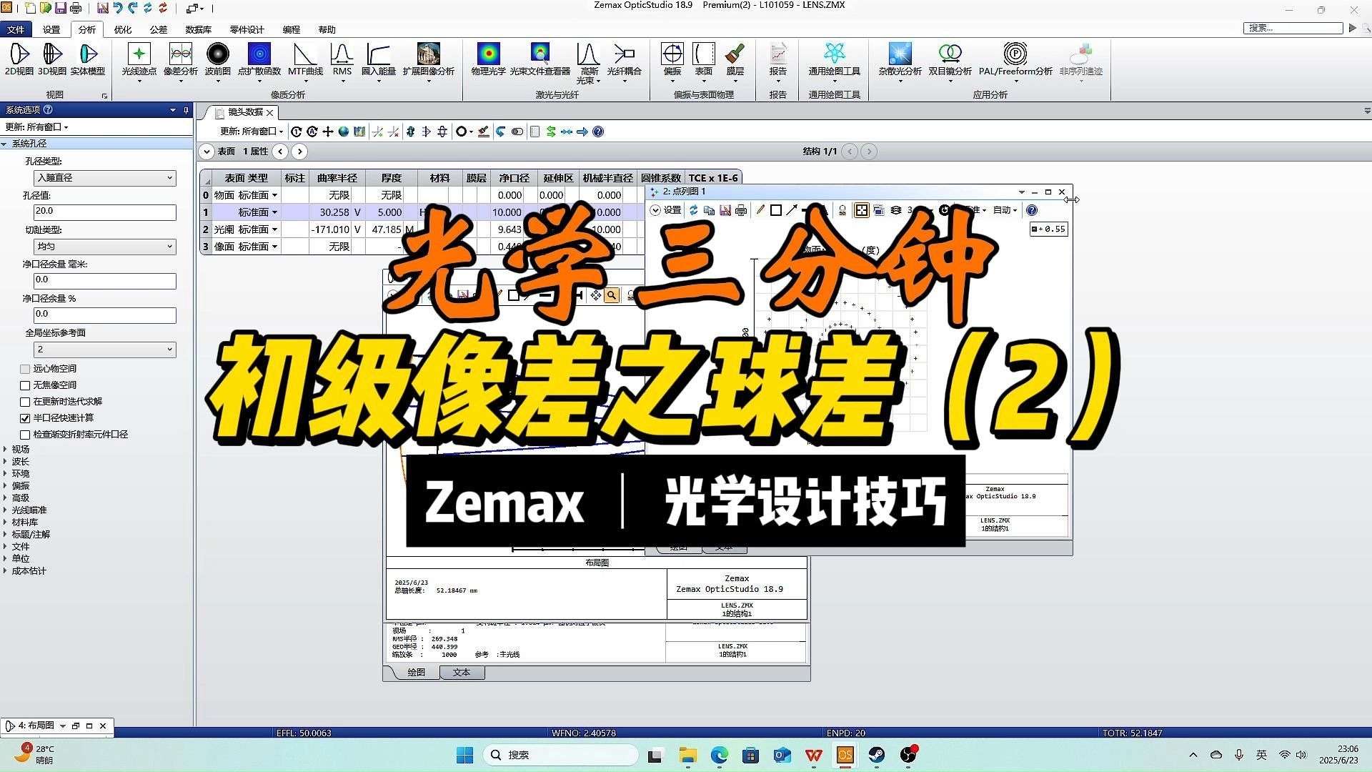 初级像差介绍之球差（2） ||光学三分钟15