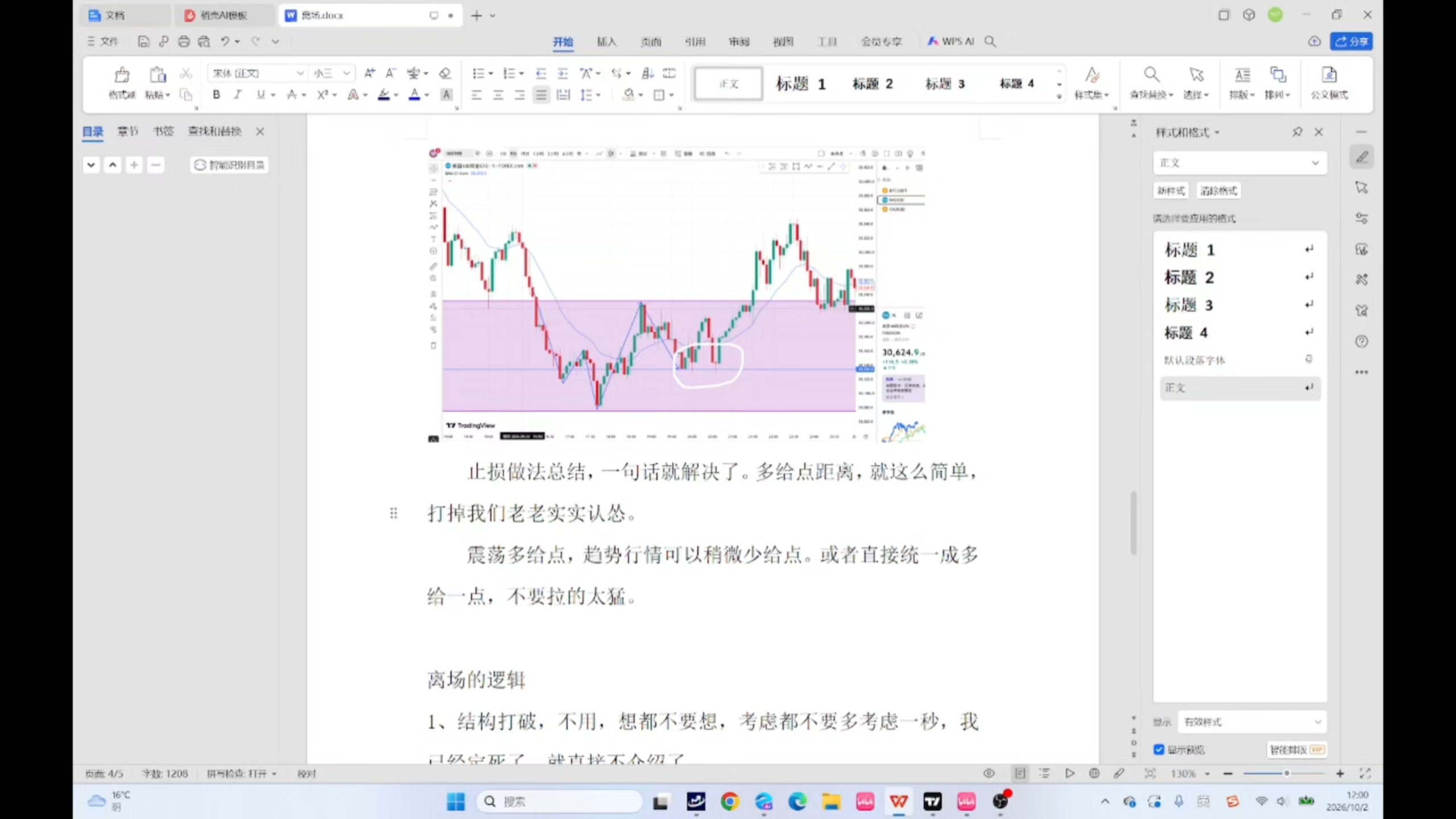 离场，止损，动能变弱