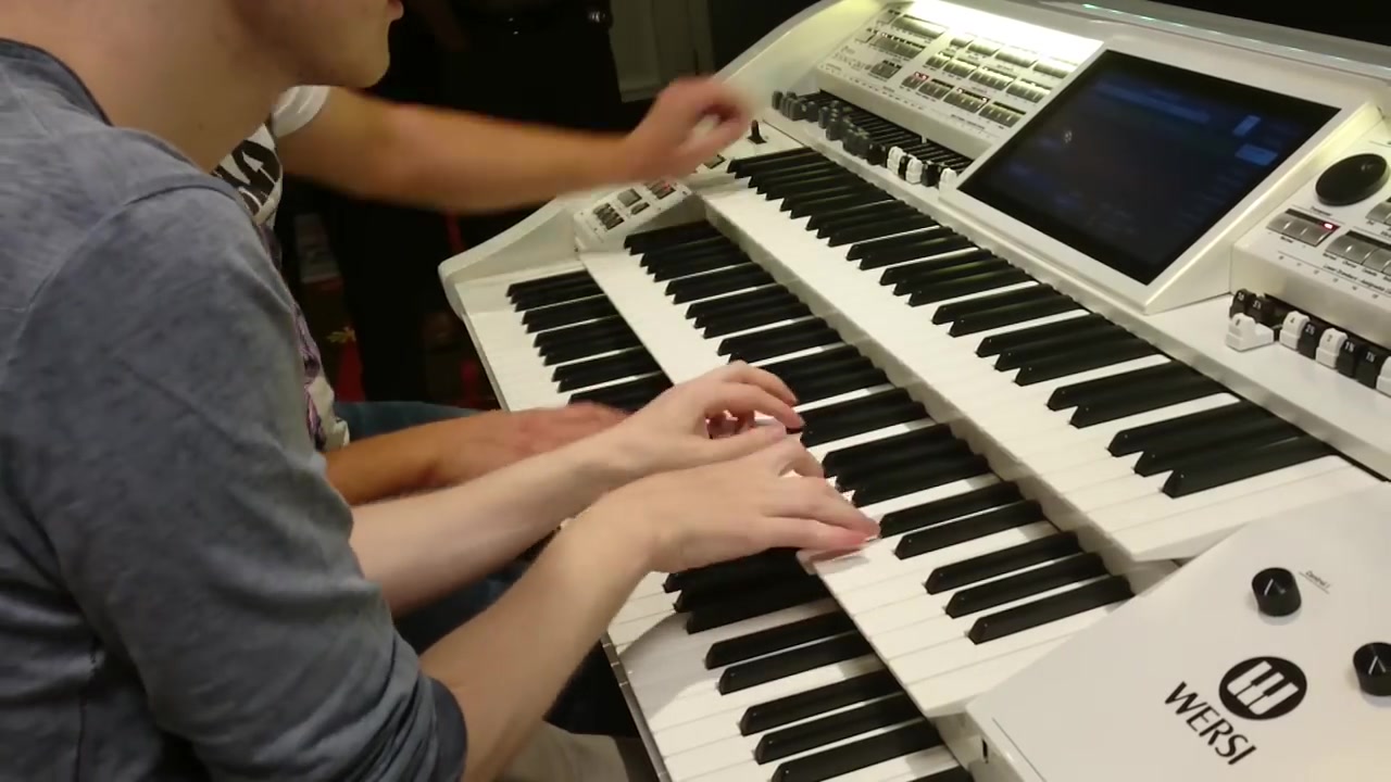 【双排键电子琴】四手联弹 wersi oax1000_演奏_音乐