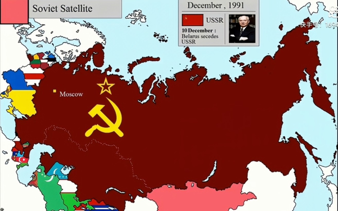 【历史地图】苏联解体全过程变化（1991年）