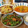 18元搞定家常两菜一汤|武汉一家两口晚餐分享|超级下饭菜辣椒炒肉|醋溜白菜|番茄丝瓜菌菇汤