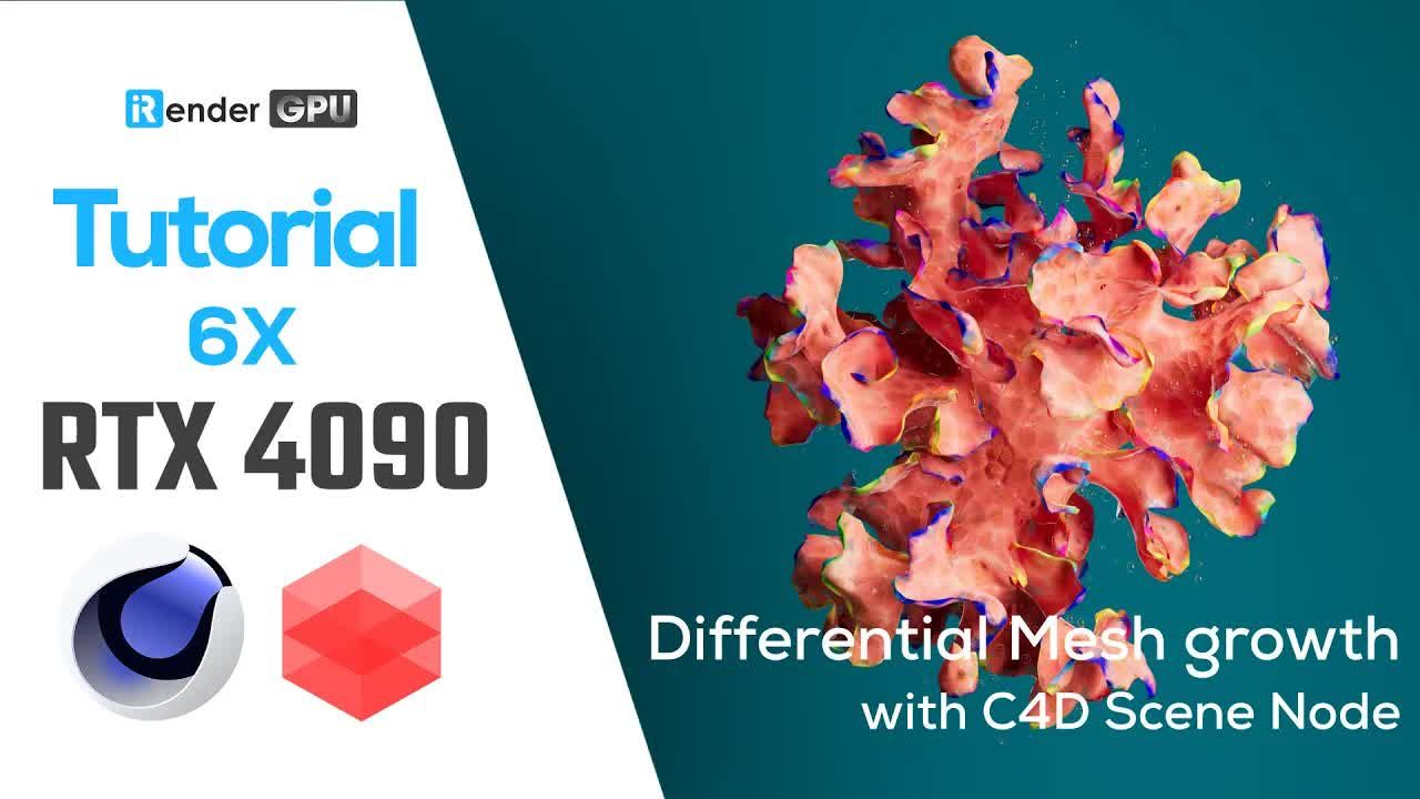 【中配】【C4D Scene Node】差分网格生长