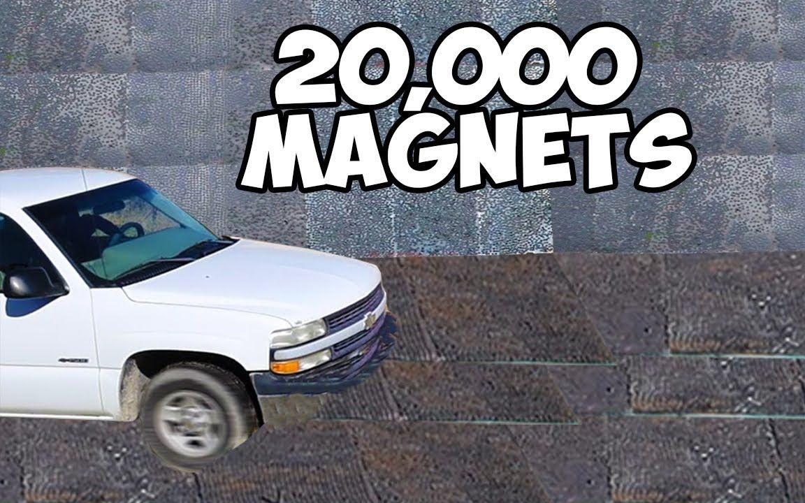 20000个磁铁能吸得动汽车吗？实验结果也太变态了吧！@油兔不二字幕组