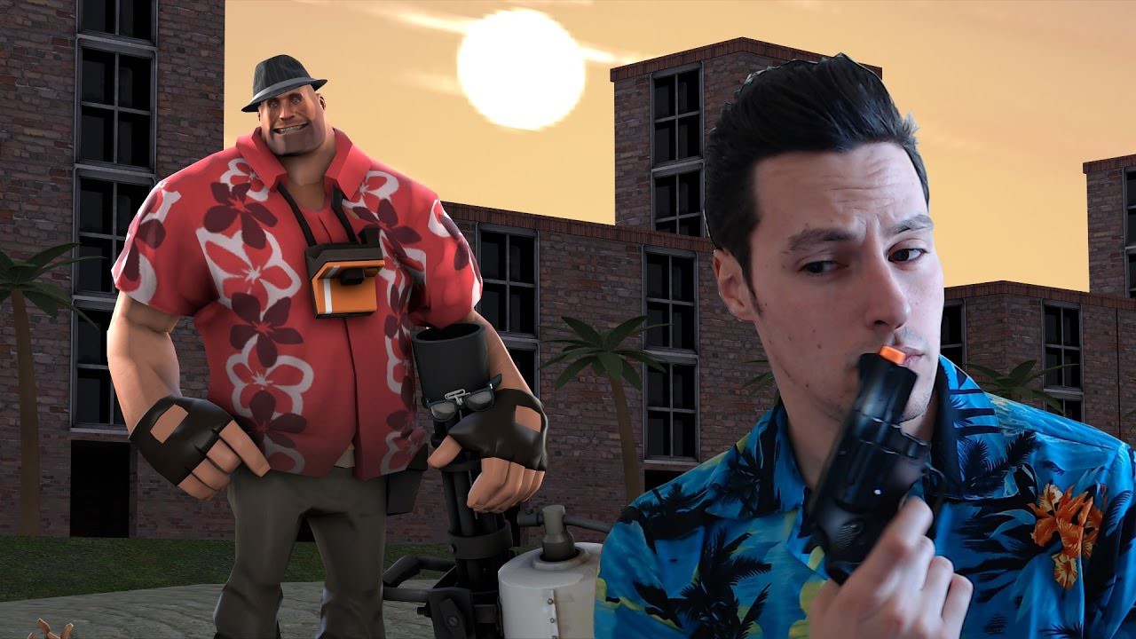 tommy vercetti jugando al tf2 con resaca