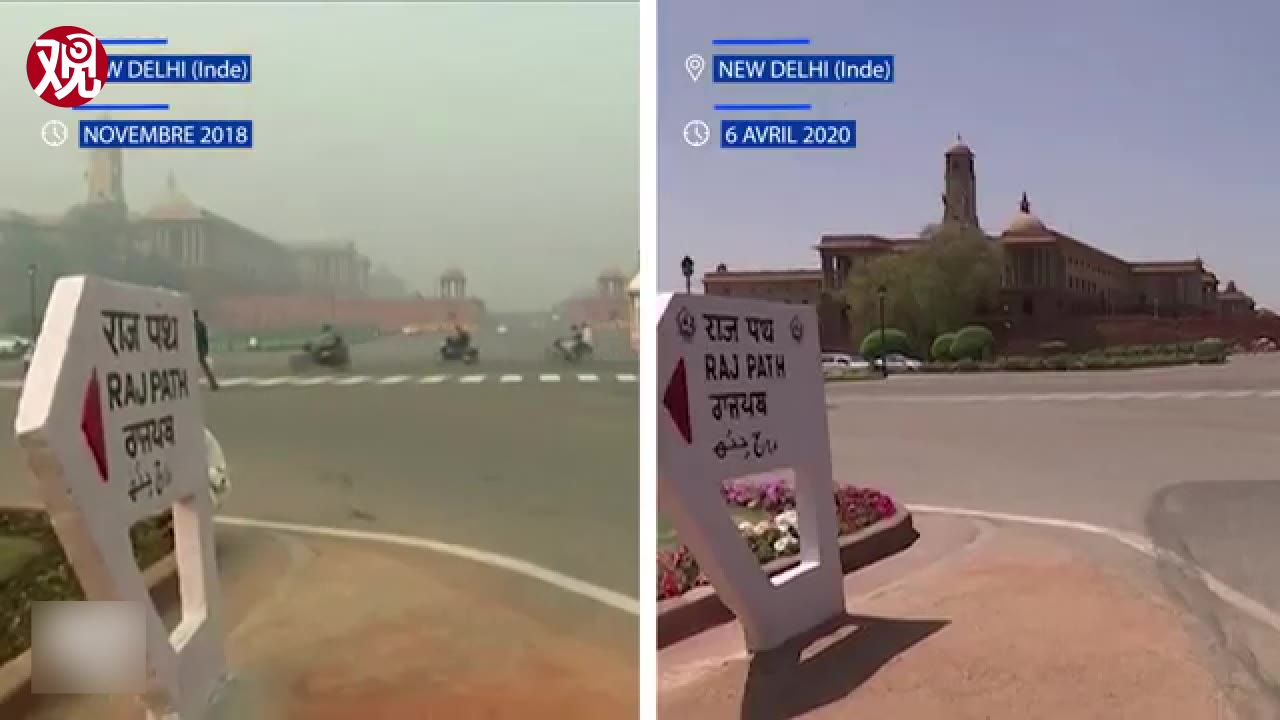 印度因疫情封锁全国后，首都空气污染消失了